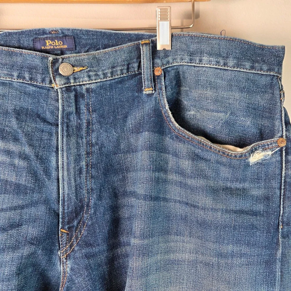 Polo Ralph Lauren Jeans Men 40x30 Blue Hampton Relaxed Straight 710781459001
